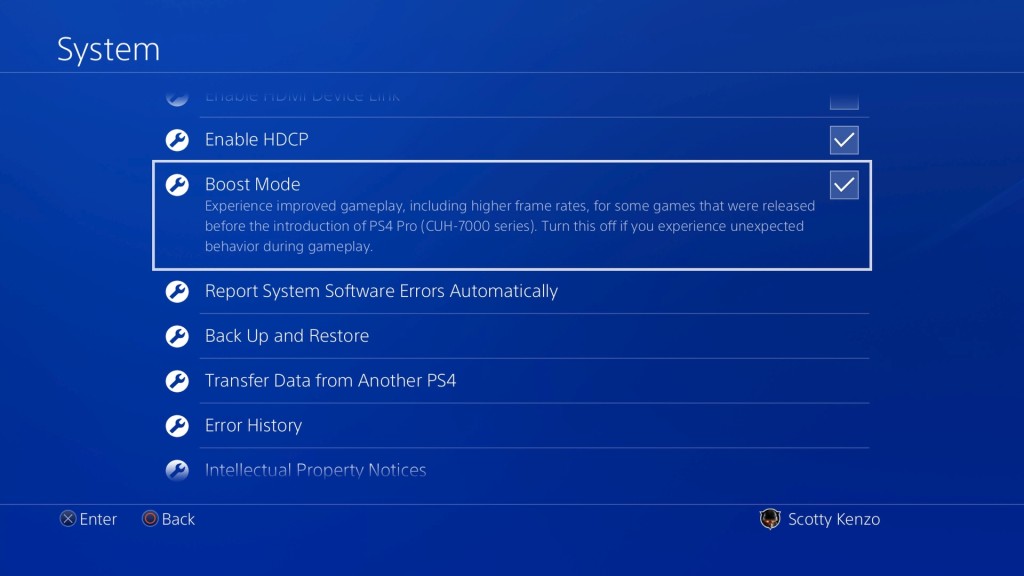 Sony je naglasio kako Boost Mode neće raditi u svim igrama, ali u onima u kojima hoće donijet će viši i/ili stabilniji framerate.