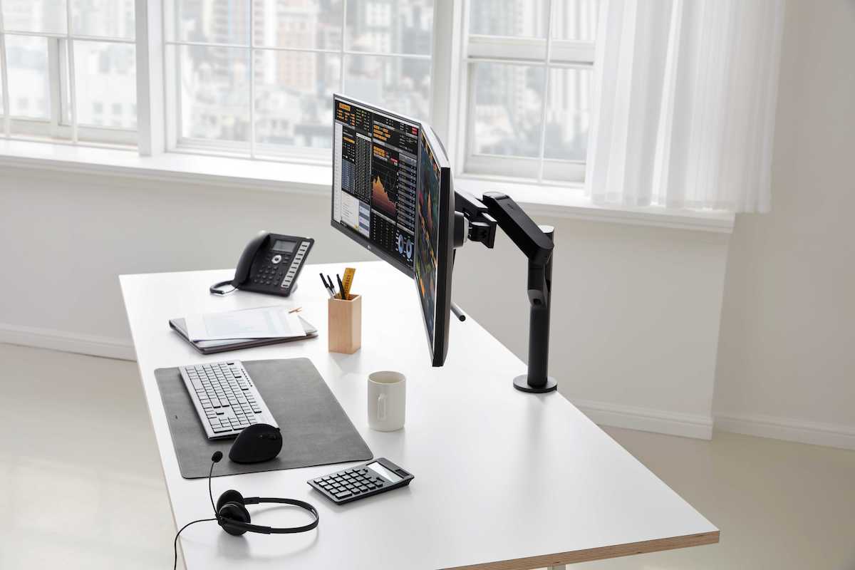 LG Ergo second generation monitor in office